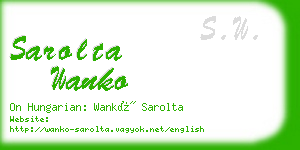 sarolta wanko business card